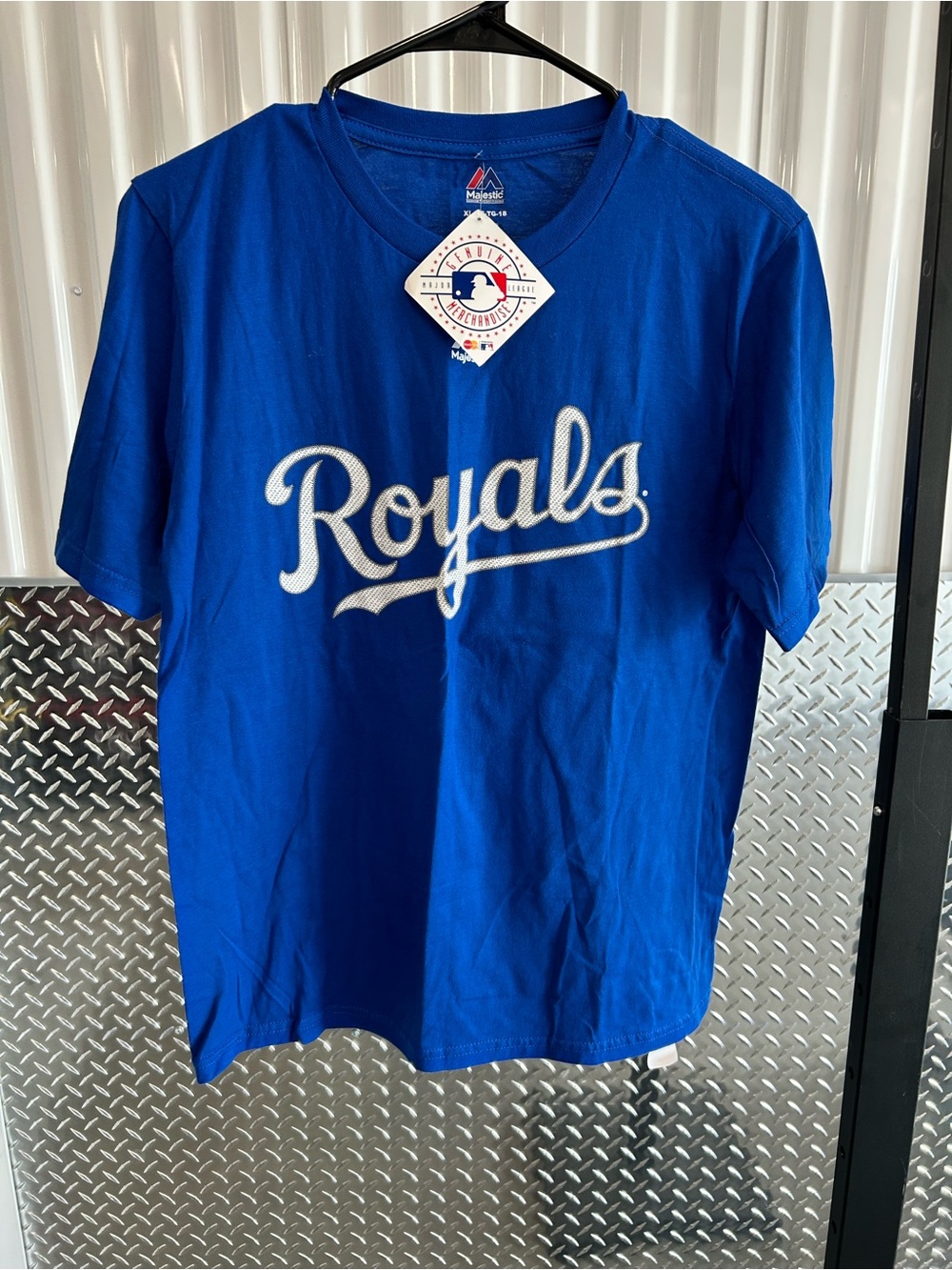 Majestic Kids Royals Graphic Tee - Blue with White Script